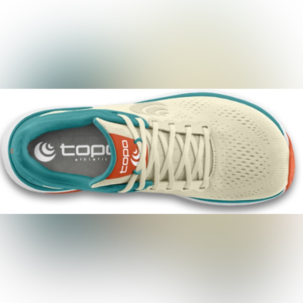 Men's Cream and Teal Running Shoes
